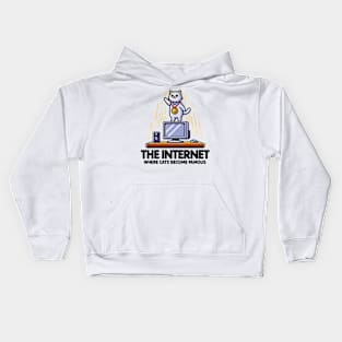 The Internet Where Cats Become Famous Kids Hoodie